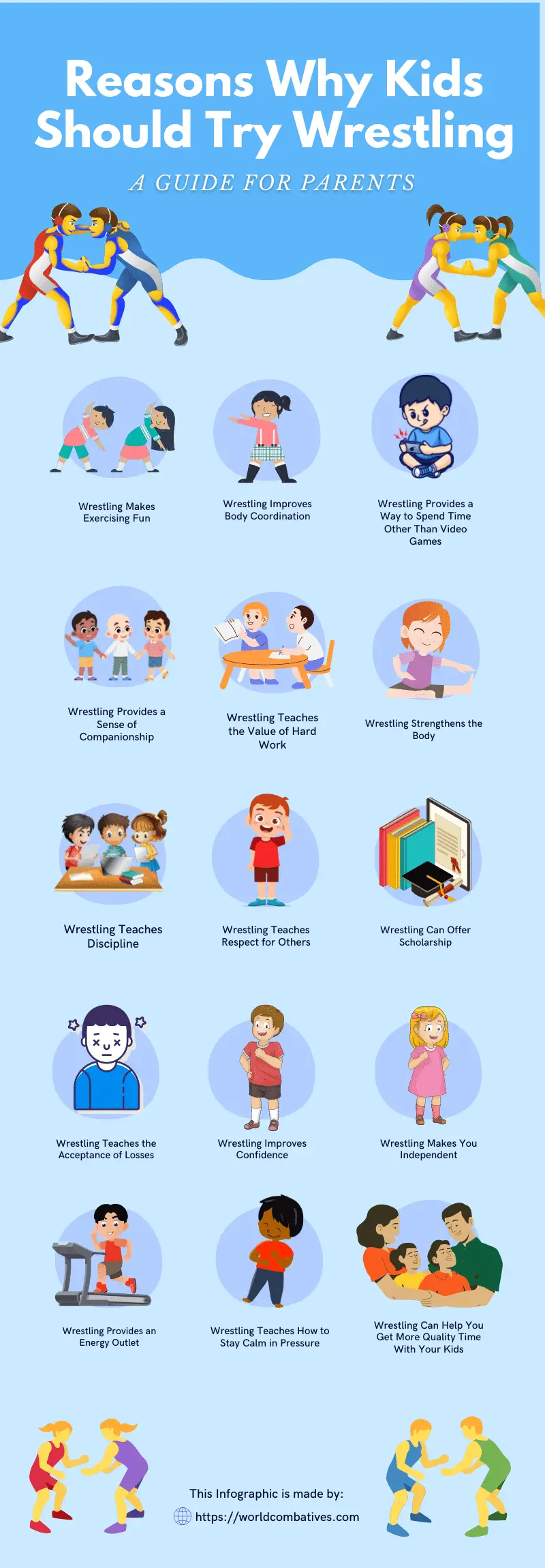 Reasons Why Kids Should Try Wrestling Infographic